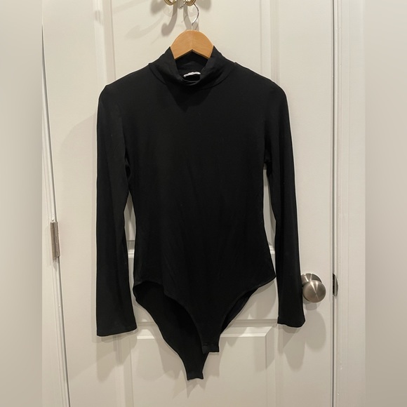 mangopop Tops - Mangopop Black Turtleneck Bodysuit Sz XL